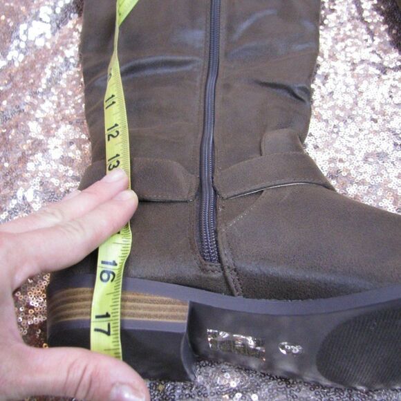 NIB Journee Collection zip up moto biker boots 7.5 - Picture 6 of 10